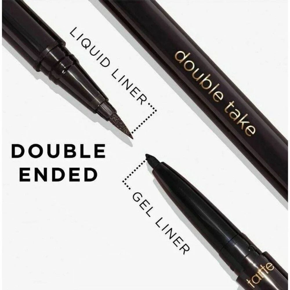 Tarte BLACK Double Take Eyeliner~ Double Sided Liquid & Gel Vegan  ~ NIB
